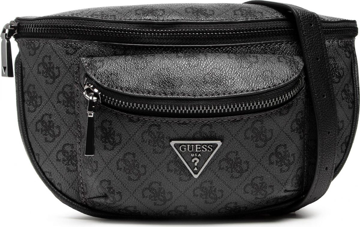 GUESS Τσαντάκι μέσης MANHATTAN MINI belt bag HWSM6994800 COAL LOGO Black
