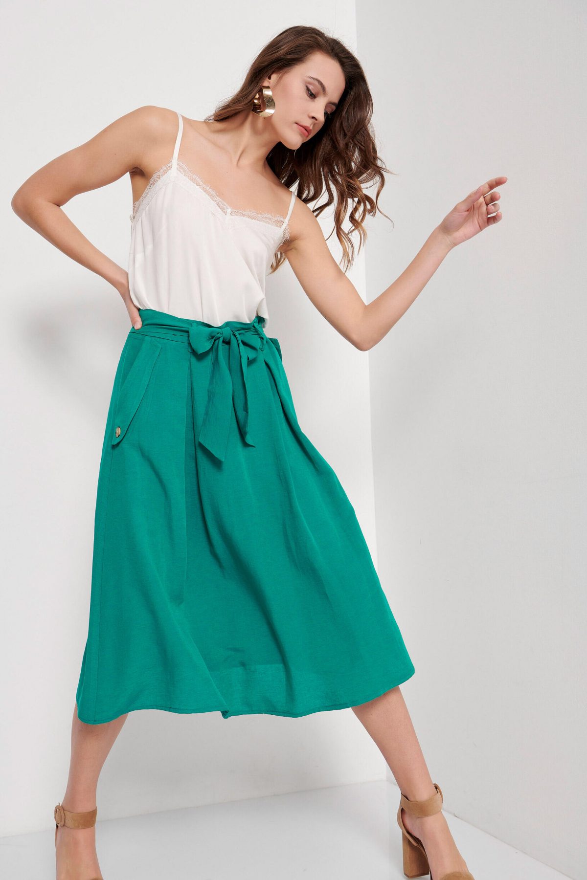 BILL COST Φούστα με ζώνη  10-280460-0 GREEN