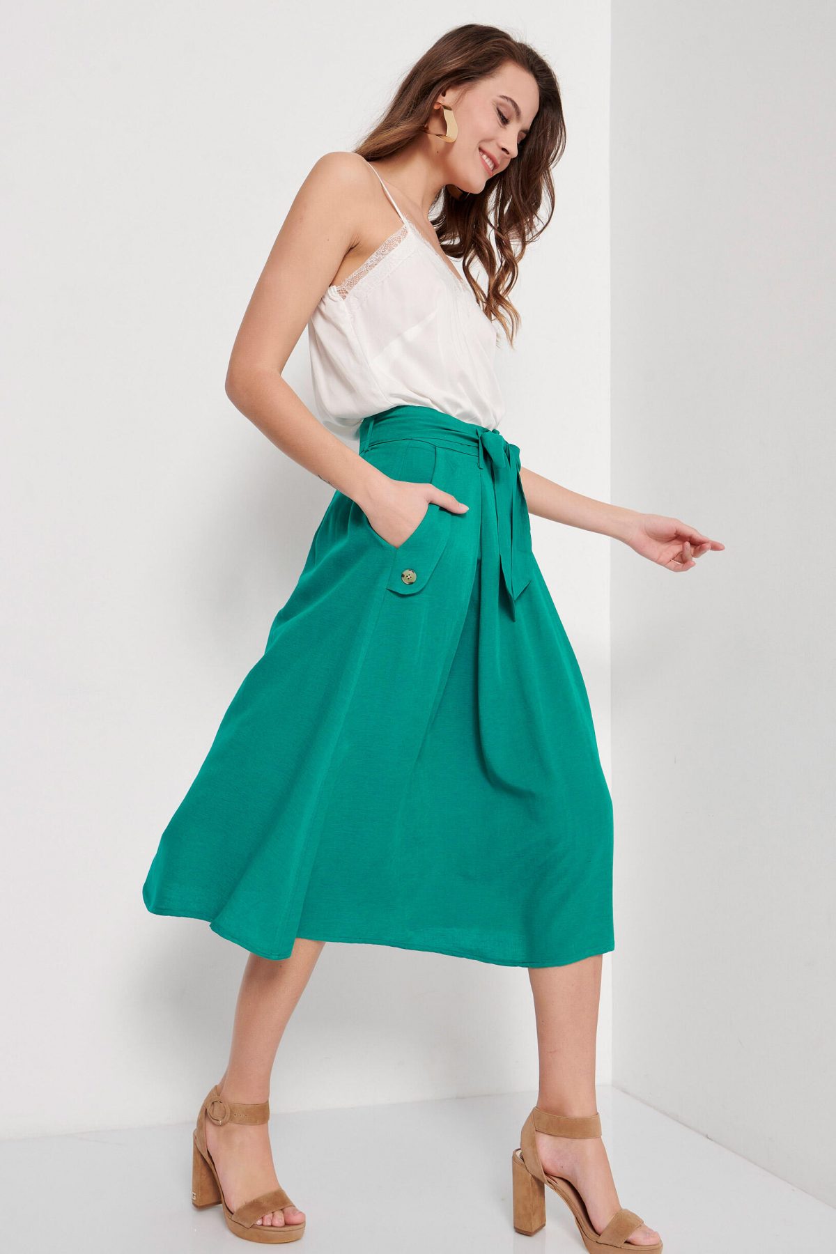 BILL COST Φούστα με ζώνη  10-280460-0 GREEN