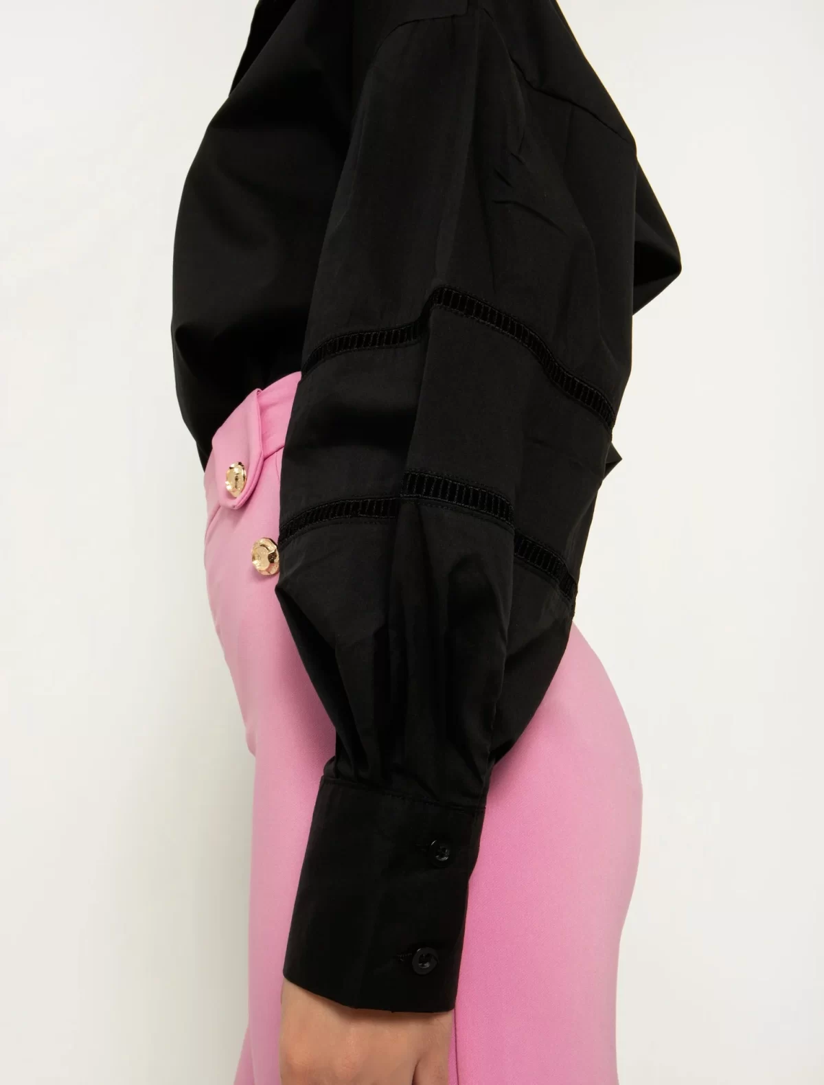Toi&Moi Πουκάμισο με διάτρητο σχέδιο 30-4239-124-Black/Μαύρο
