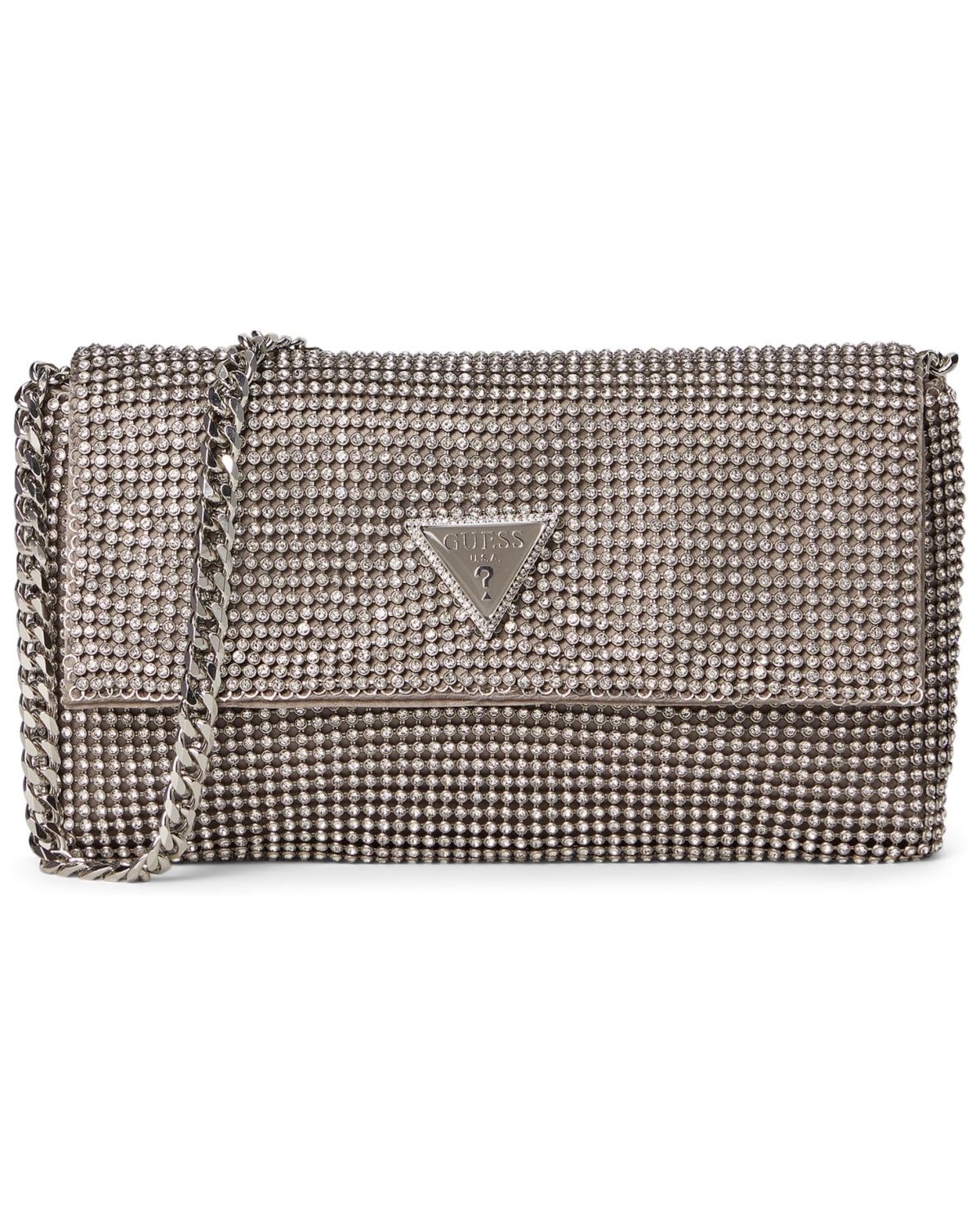 Guess Zalina Flap Clutch WRY935070-Silver/Ασημί