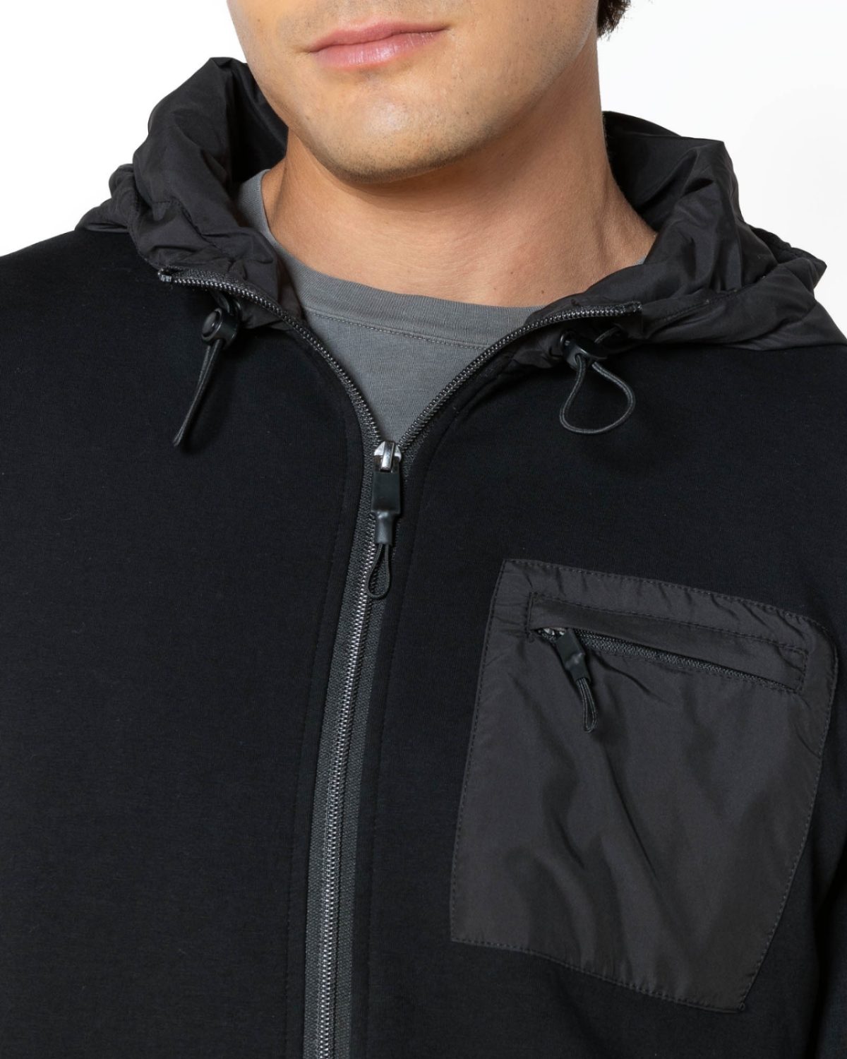 The Bostonians Φούτερ Βαμβακερό Canguro Regular Fit 3RO1006|B031BL-Black/Μαύρο