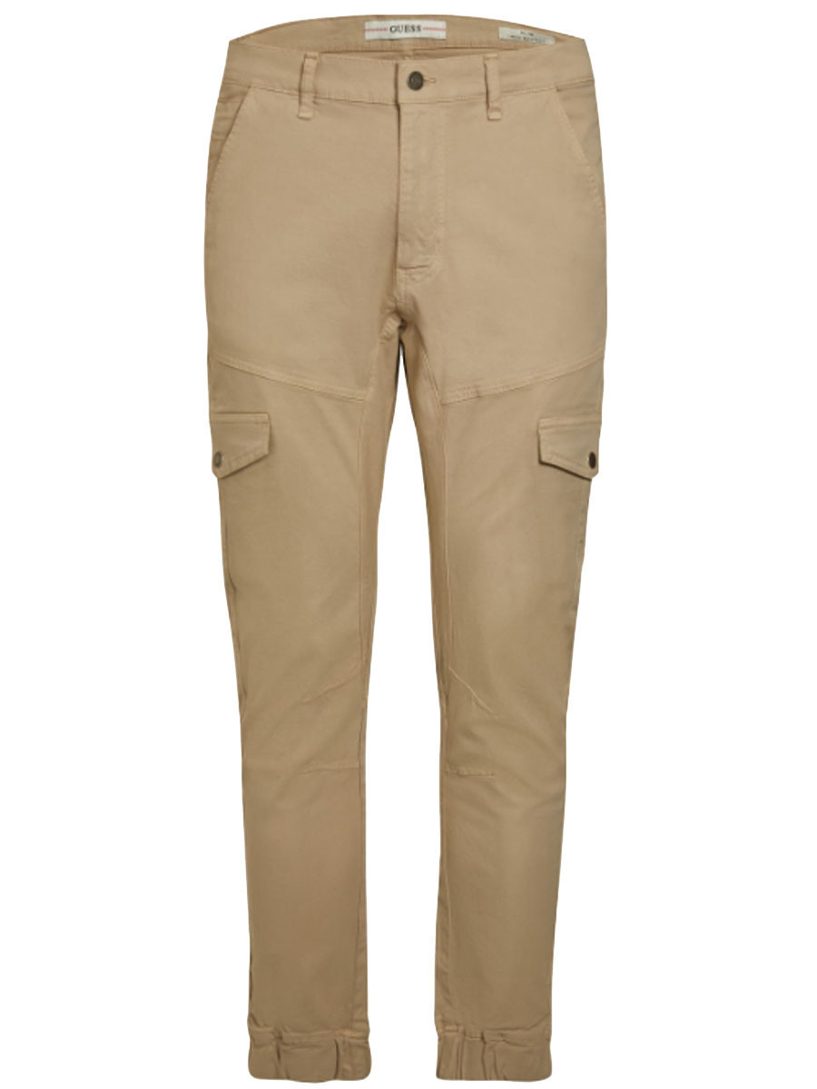 Guess Ανδρικό Παντελόνι Cargo σε Slim Εφαρμογή M4BB17WFPM1-G1DH-Beige/Μπέζ