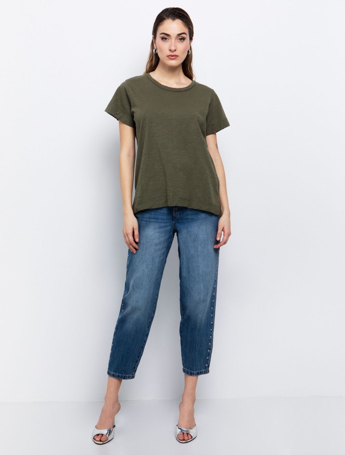 Toi&Moi T-shirt με ραφή στην πλάτη 80-6274-125-Khaki/Χακί