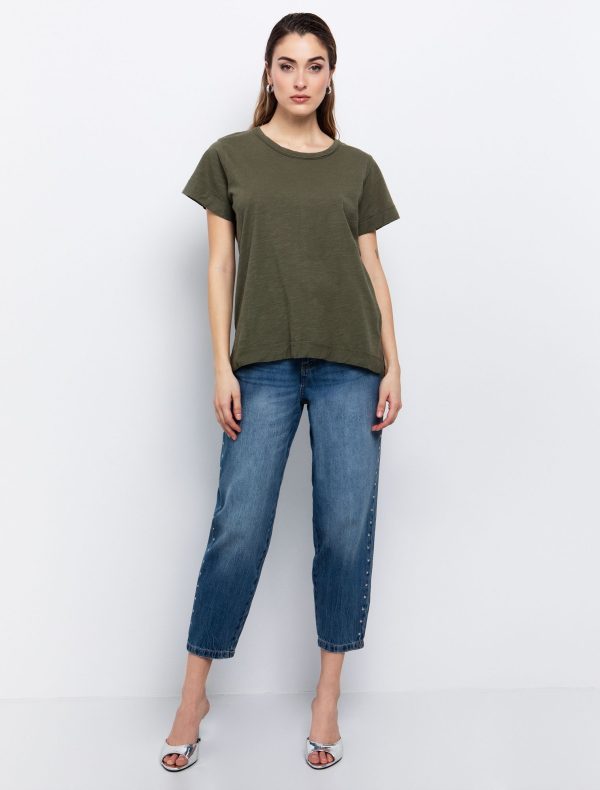 Toi&Moi T-shirt με ραφή στην πλάτη 80-6274-125-Khaki/Χακί