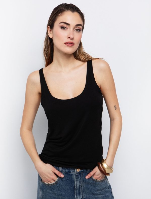Toi&Moi Viscose τοπ με τιράντες 80-6265-125-Black/Μαύρο
