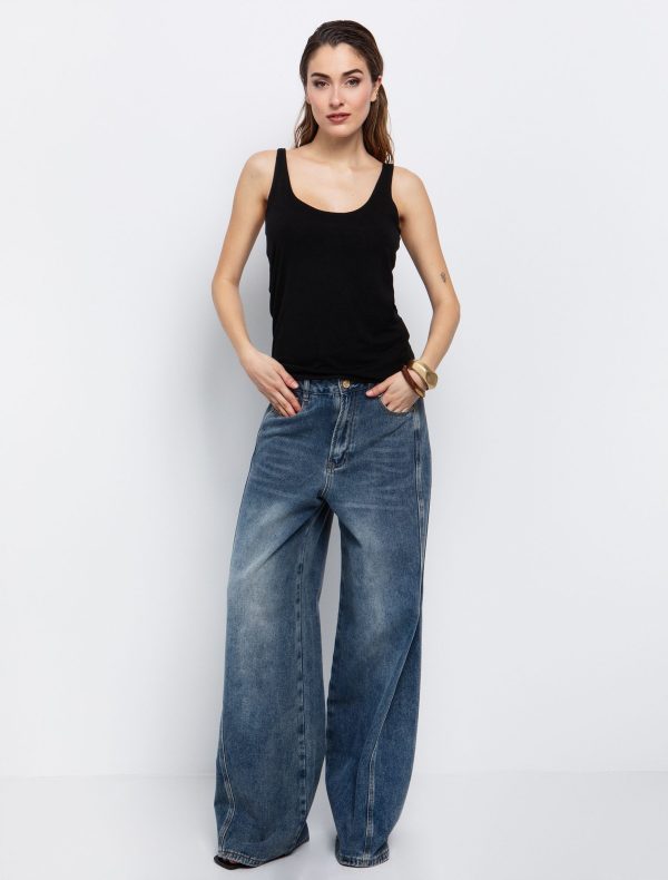 Toi&Moi Viscose τοπ με τιράντες 80-6265-125-Black/Μαύρο