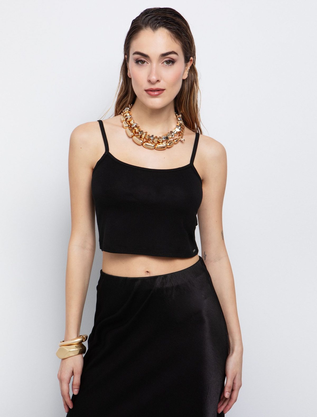 Toi&Moi Basic crop τοπ 80-6269-125-Βlack/Μαύρο