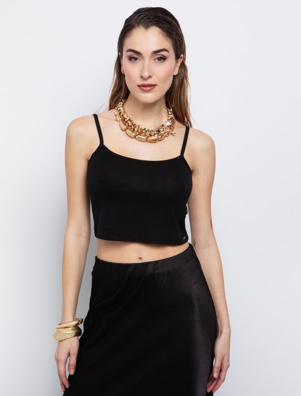 Toi&Moi Basic crop τοπ 80-6269-125-Βlack/Μαύρο
