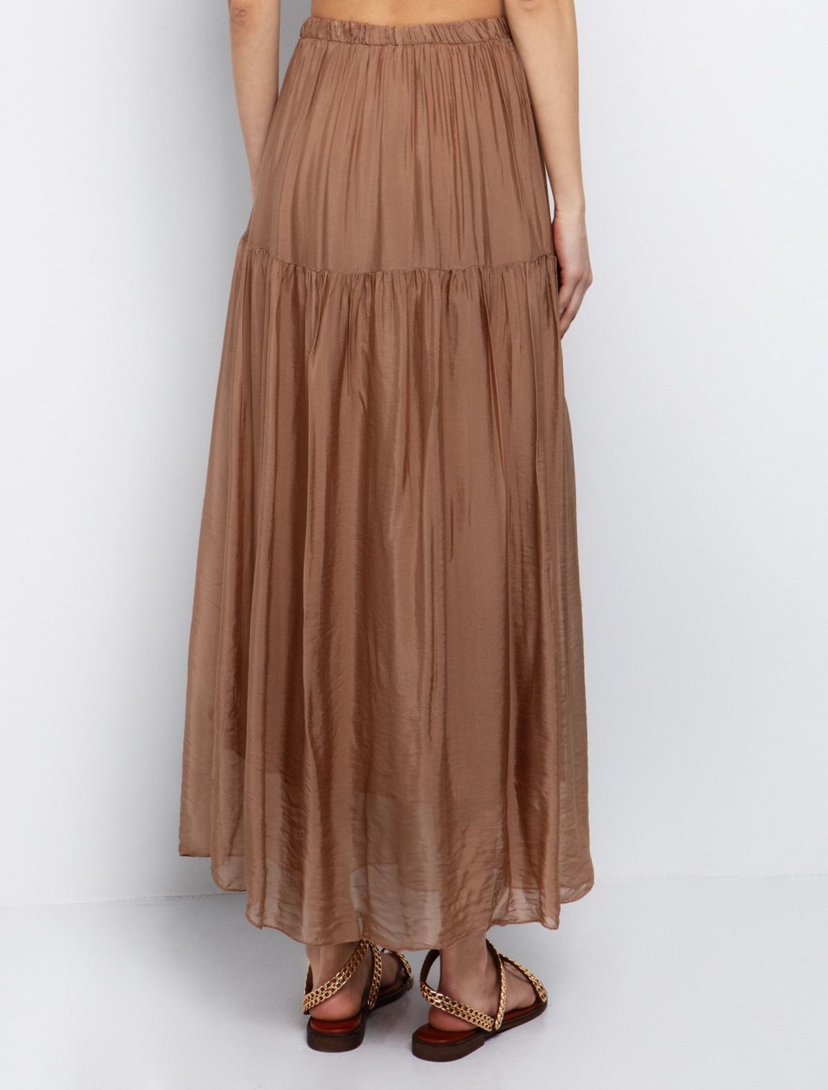 Toi&Moi Maxi φούστα viscose-μετάξι 10-3934-125-Camel/Καμηλό