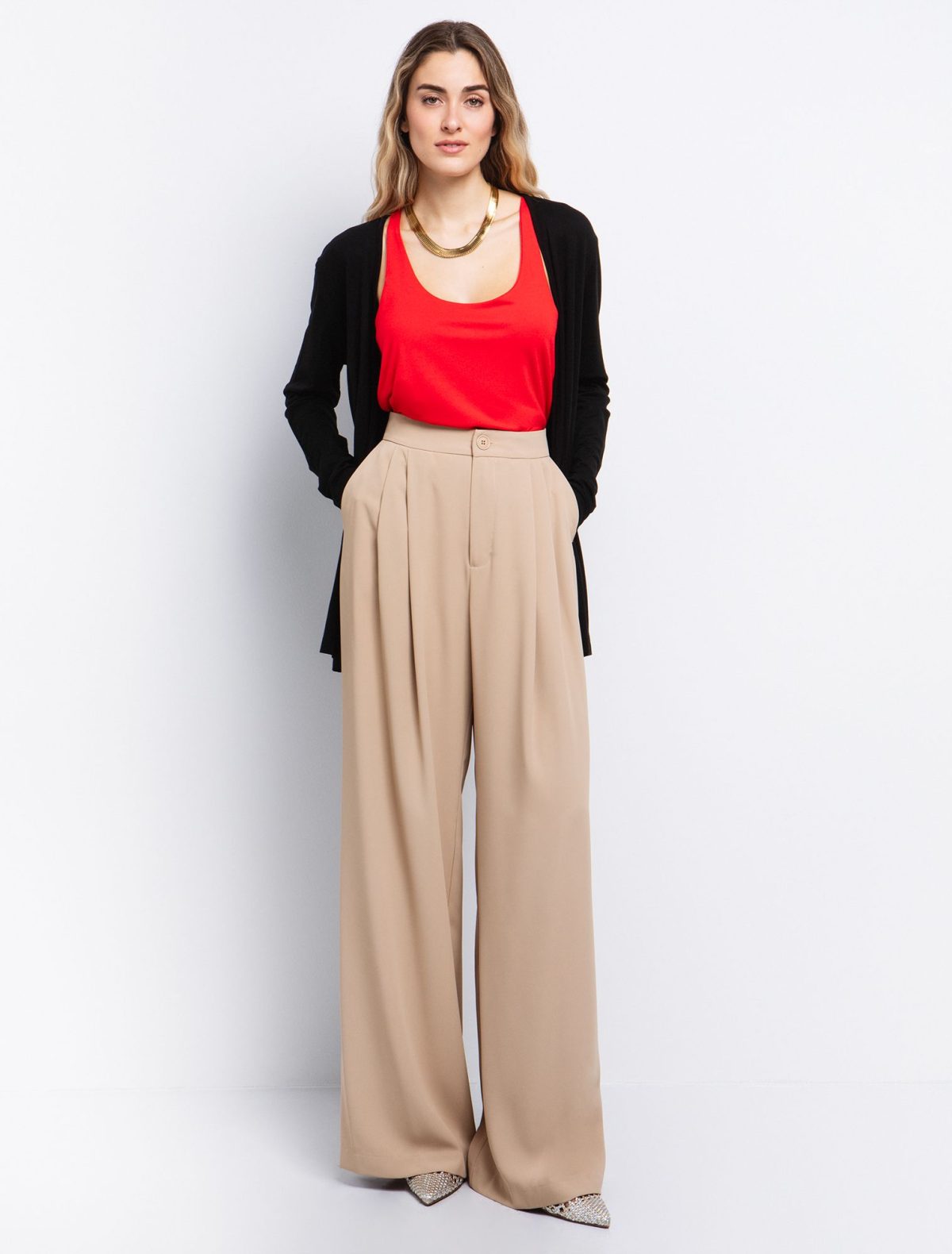 Toi&Moi Basic μακριά ζακέτα 80-6288-125-Black/Μαύρο