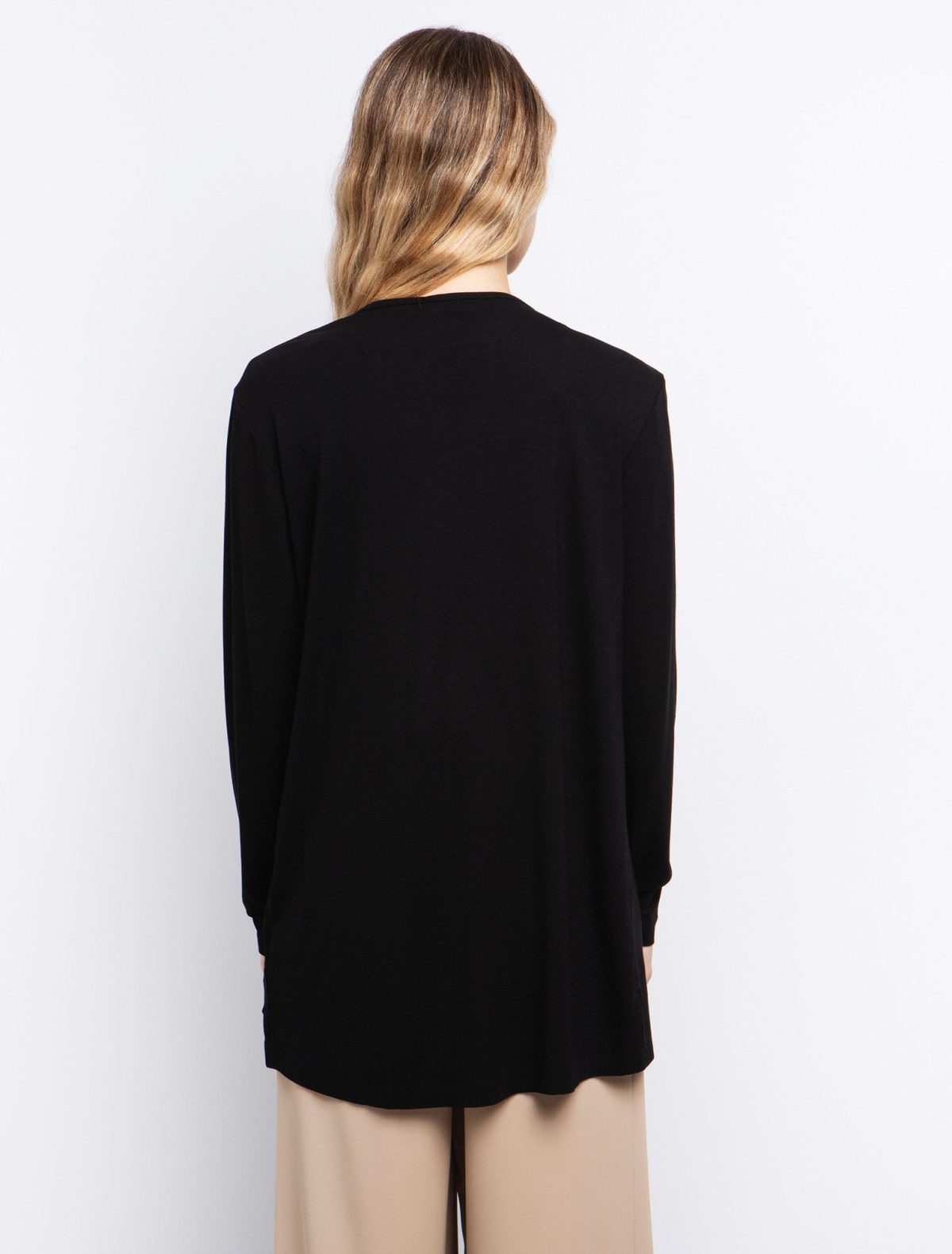 Toi&Moi Basic μακριά ζακέτα 80-6288-125-Black/Μαύρο
