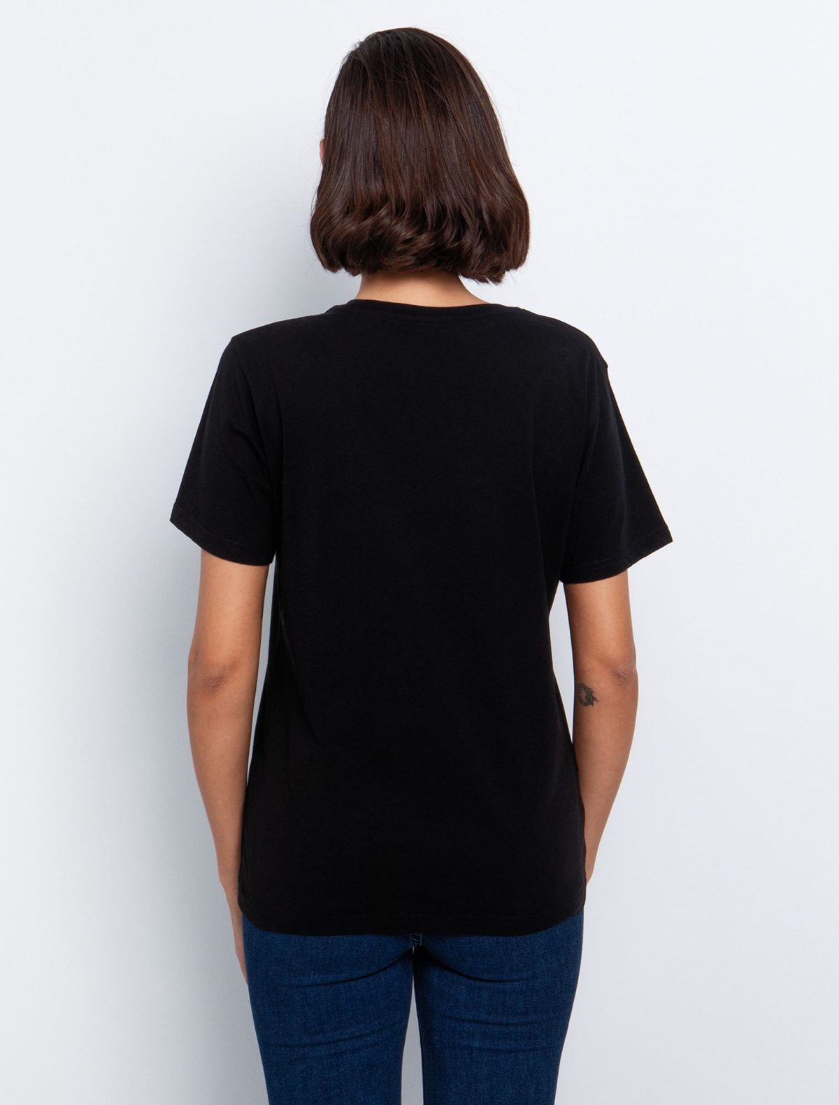 Toi&Moi Basic T shirt με V 80-6279-125-Black/Μαύρο