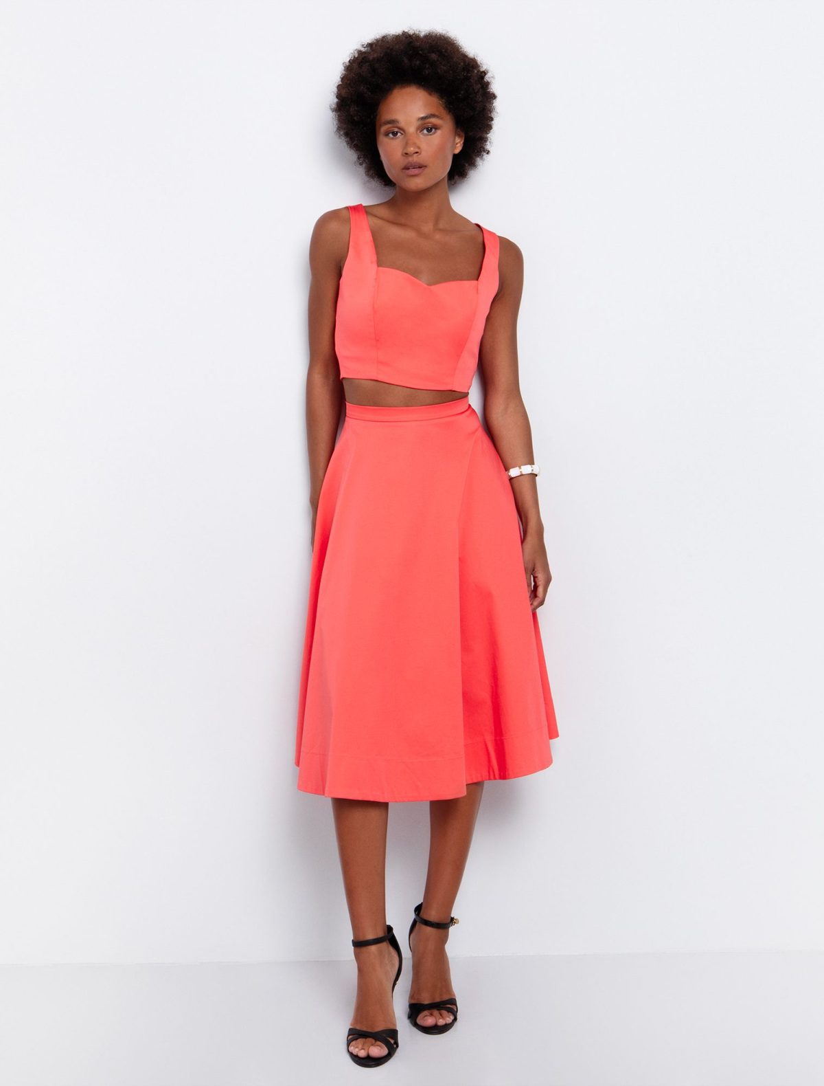 Toi&Moi Ποπλίνα τοπ με φερμουάρ 30-5599-125-Coral/Κοραλί