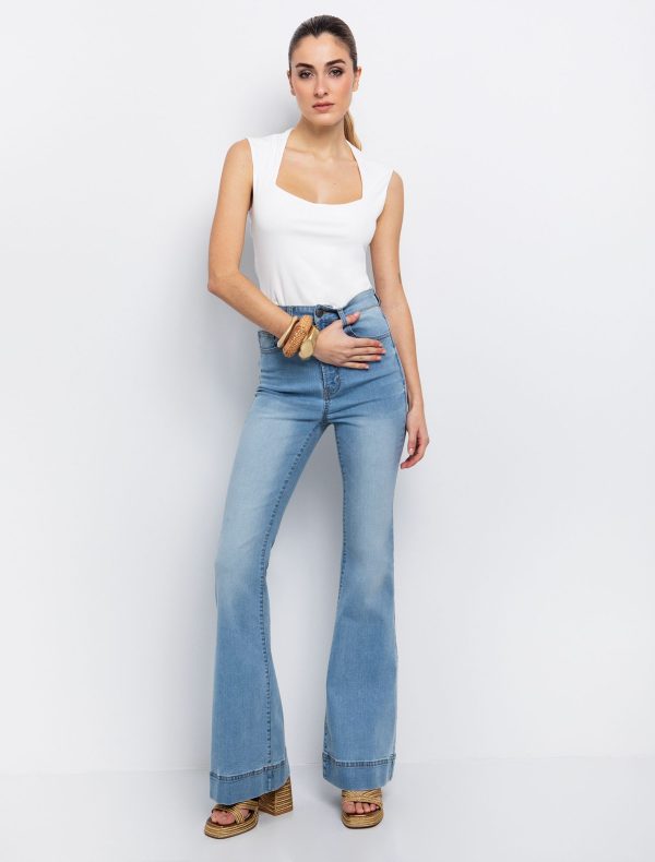 Toi&Moi Τοπ με τετράγωνη λαιμόκοψη 80-6427-125-Off White/Υπόλευκο