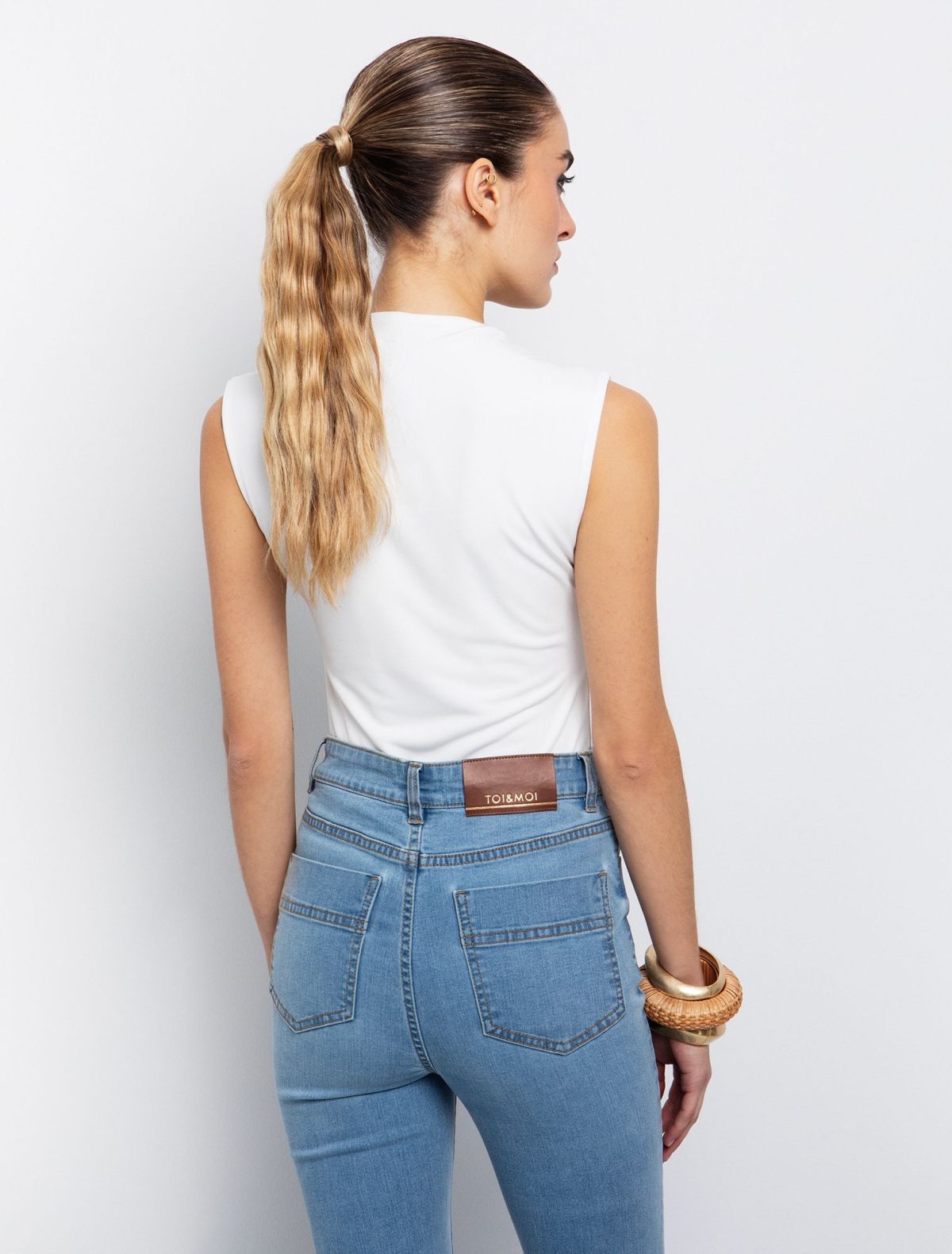 Toi&Moi Τοπ με τετράγωνη λαιμόκοψη 80-6427-125-Off White/Υπόλευκο