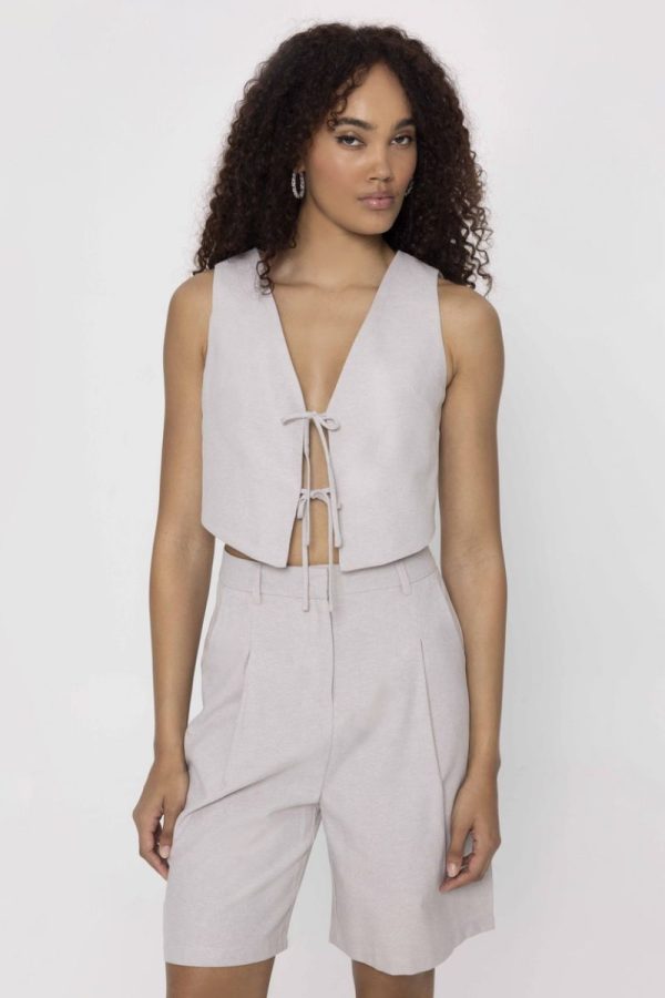 Mind Matter Βερμούδα με Πιέτες Benet Bermuda MML25-01-03-026-Grey/Γκρί
