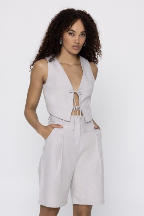 Mind Matter Βερμούδα με Πιέτες Benet Bermuda MML25-01-03-026-Grey/Γκρί