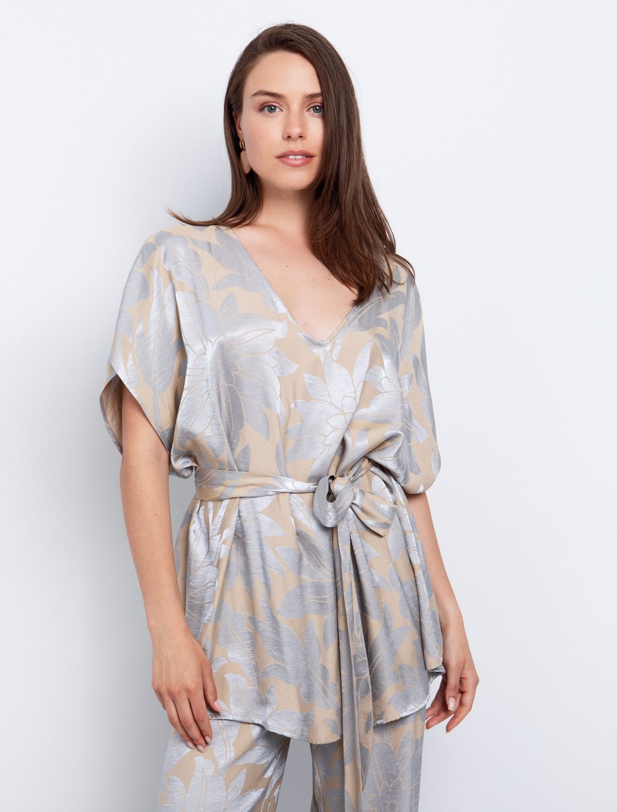 Toi&Moi Ζακάρ μπλούζα με ζώνη 30-5588-125-Multicolour/Εμπριμέ