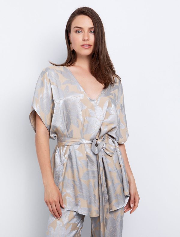 Toi&Moi Ζακάρ μπλούζα με ζώνη 30-5588-125-Multicolour/Εμπριμέ