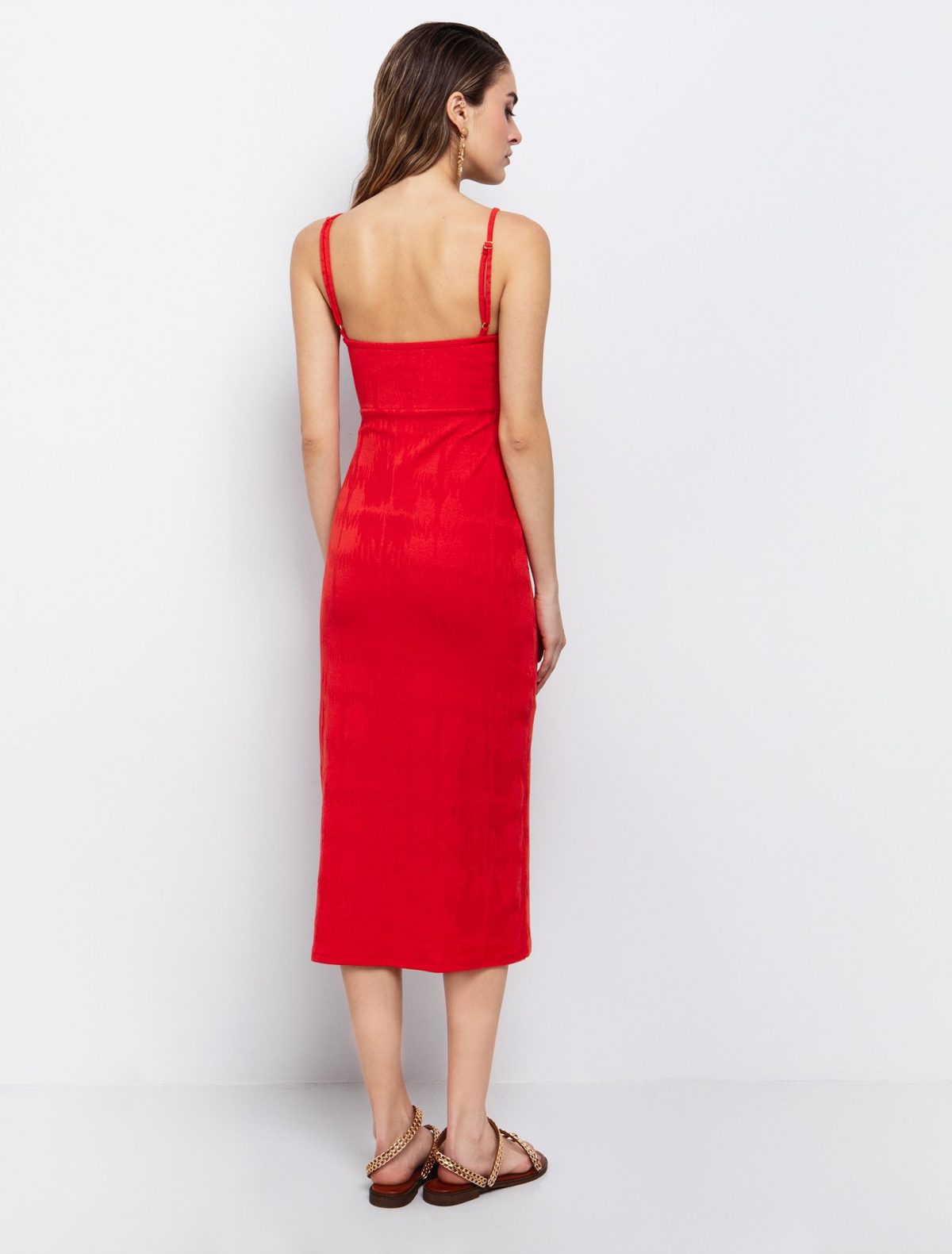 Toi&Moi Ζακάρ φόρεμα με απλικέ στοιχείο 50-6545-125-Camel/Καμηλό