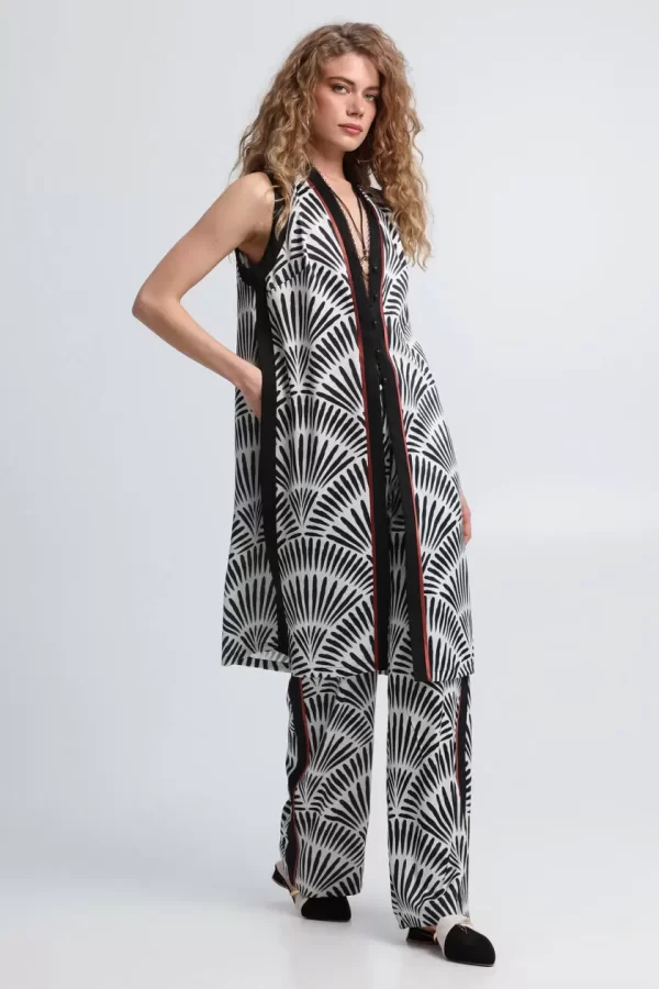 Bill Cost Παντελόνι με Γραφικό Μοτίβο 10-342289-0-Black/Μαύρο