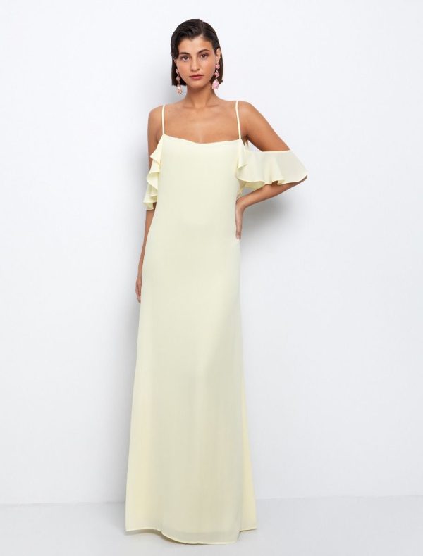 Toi&Moi Maxi φόρεμα με ruffles 50-6580-125-Yellow/Κίτρινο