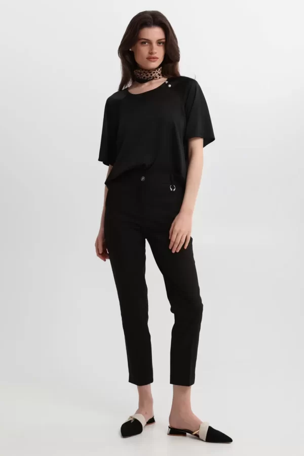 Bill Cost Παντελόνι σε Ίσια Γραμμή 10-060796-0-Black/Μαύρο