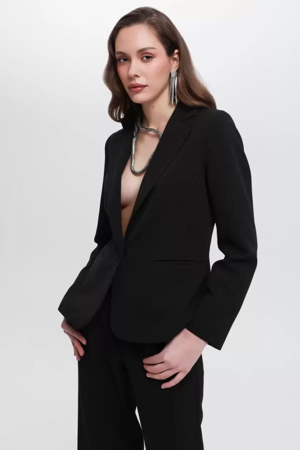 Bill Cost Σακάκι με πέτο γιακά 10-031004-0-Black/Μαύρο