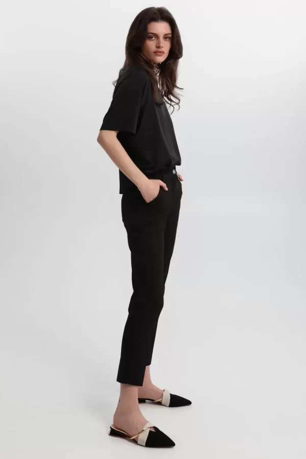 Bill Cost Παντελόνι σε Ίσια Γραμμή 10-060796-0-Black/Μαύρο