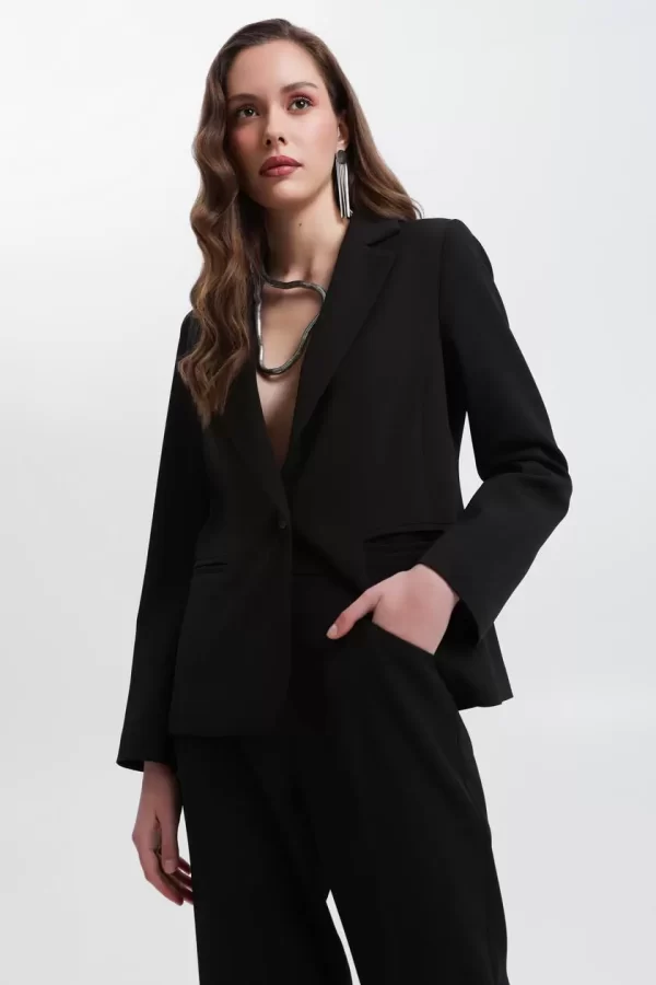 Bill Cost Σακάκι με πέτο γιακά 10-031004-0-Black/Μαύρο