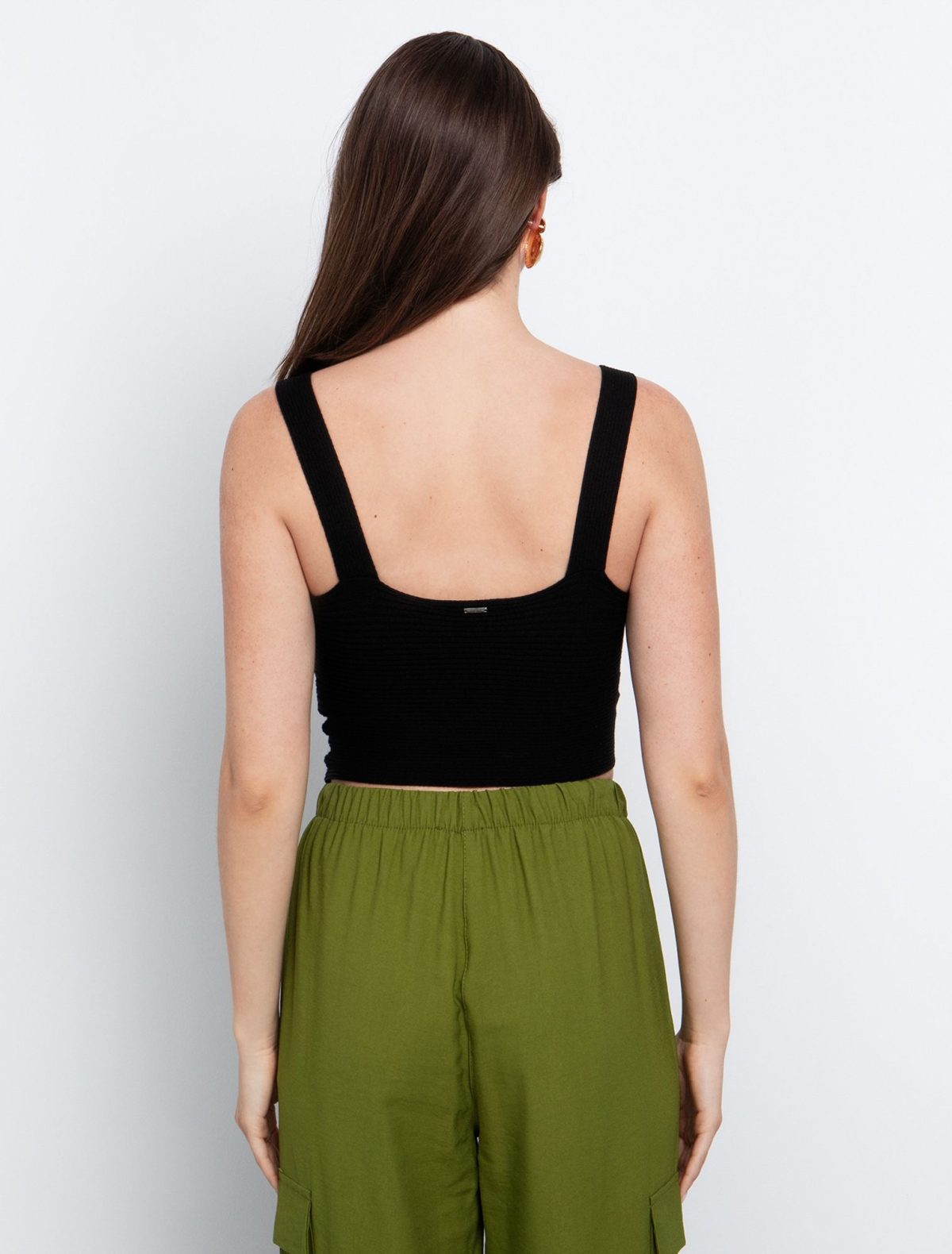 Toi&Moi Ριμπ τοπ κρουαζέ 70-4861-125-Black/Μαύρο