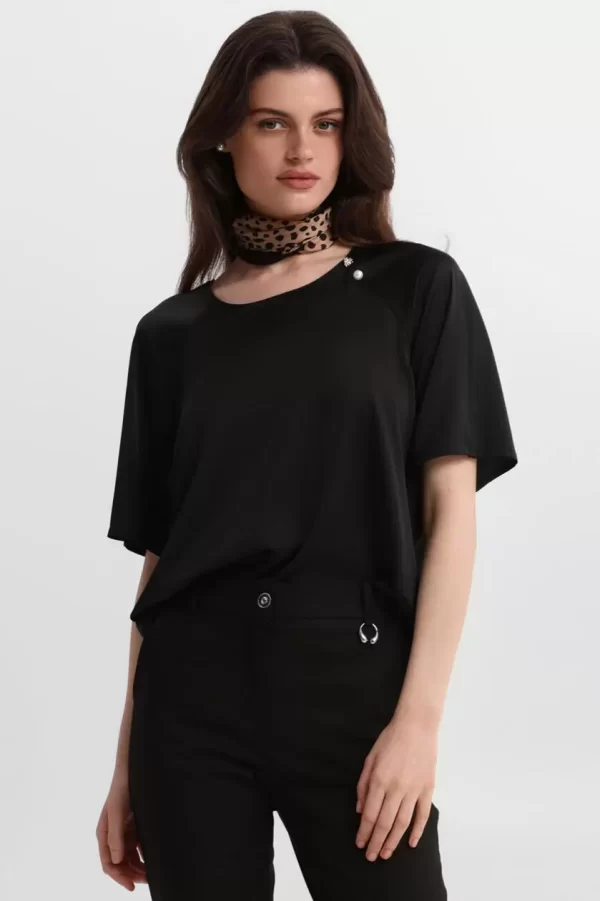 Bill Cost Μπλούζα σε Υφή Σατέν 10-050475-0-Black/Μαύρο