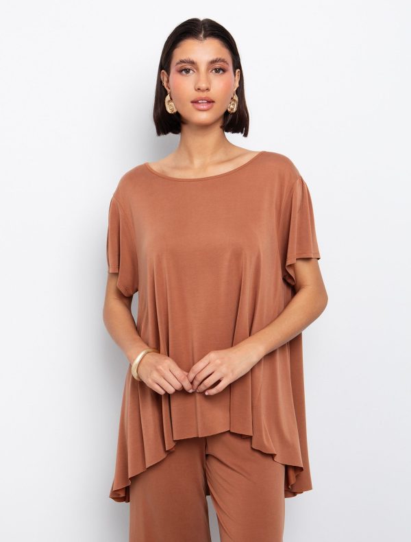 Toi&Moi Μπλούζα με μείγμα από modal 80-6535-125-Khaki/Χακί