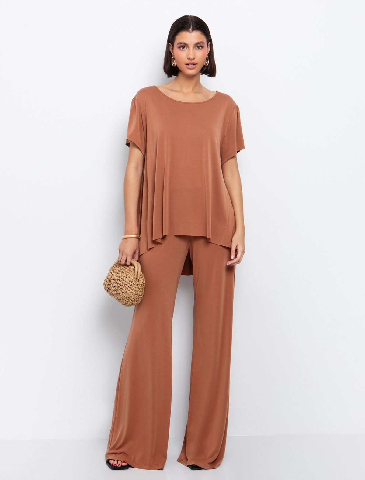 Toi&Moi Μπλούζα με μείγμα από modal 80-6535-125-Khaki/Χακί