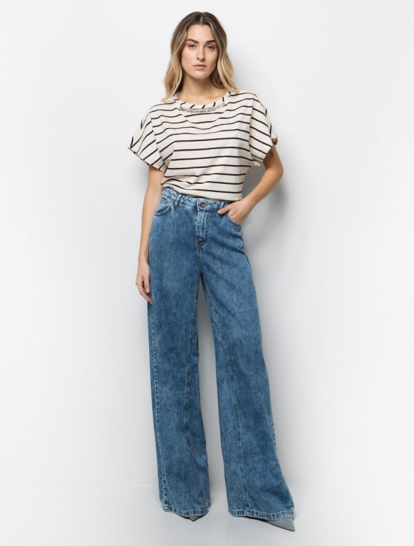 Toi&Moi Ριγέ μπλούζα με κρύσταλλα 80-6433-125-Striped/Ριγέ