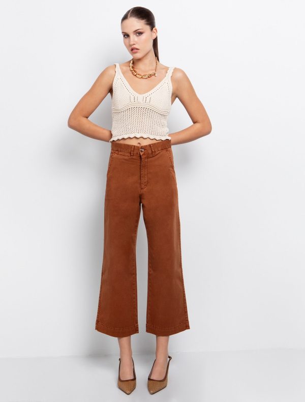 Toi&Moi Τοπ με αζούρ πλέξη 70-4859-125-Beige/Μπέζ