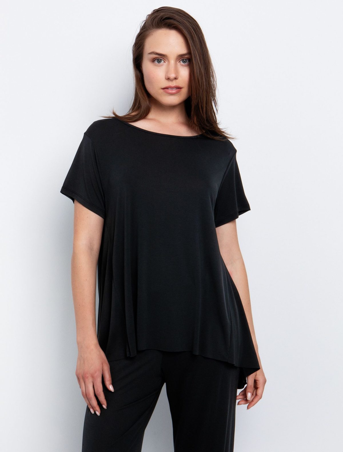 Toi&Moi Μπλούζα με μείγμα από modal 80-6535-125-Black/Μαύρο