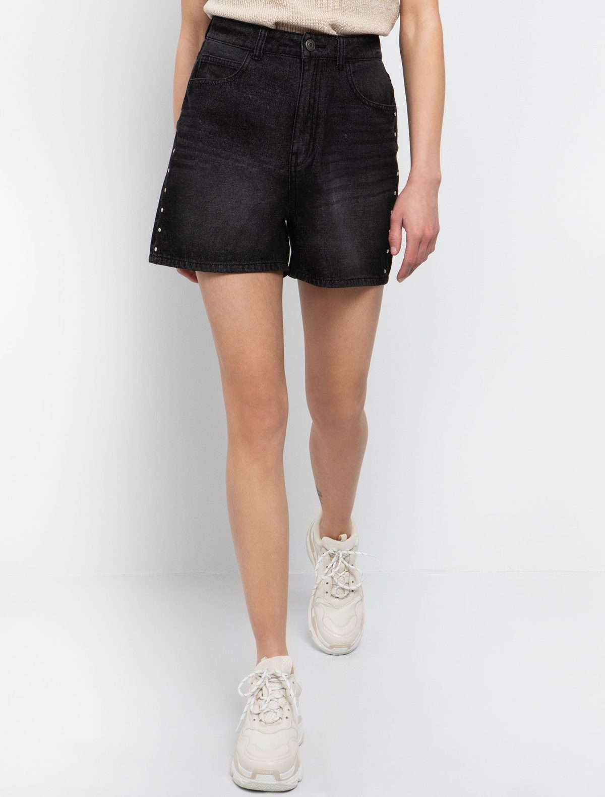 Toi&Moi Jean σορτς με τρουκ 20-5364-125-Black/Μαύρο