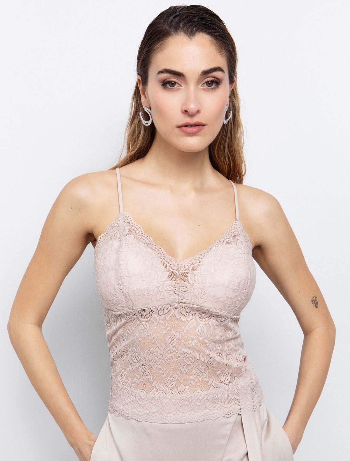Toi&Moi Δαντέλα τοπ με cup 80-6567-125-Off White/Υπόλευκο