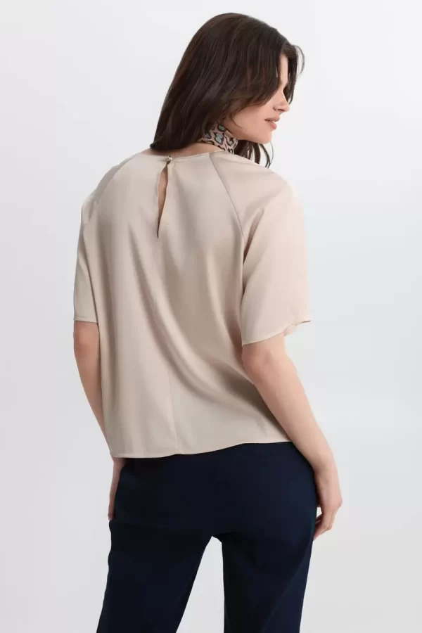 Bill Cost Μπλούζα σε Υφή Σατέν 10-050475-0-Beige/Μπέζ