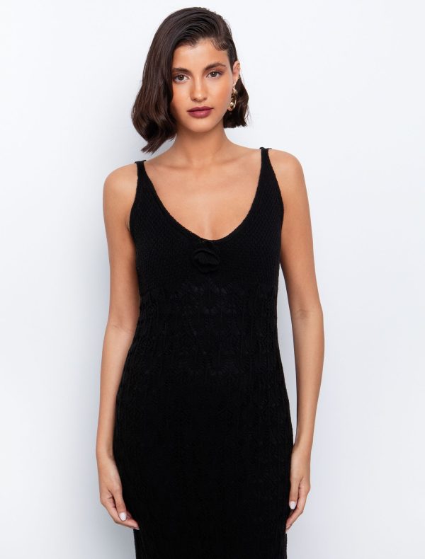Toi&Moi Crochet φόρεμα με λουλούδι 50-6557-125-Black/Μαύρο