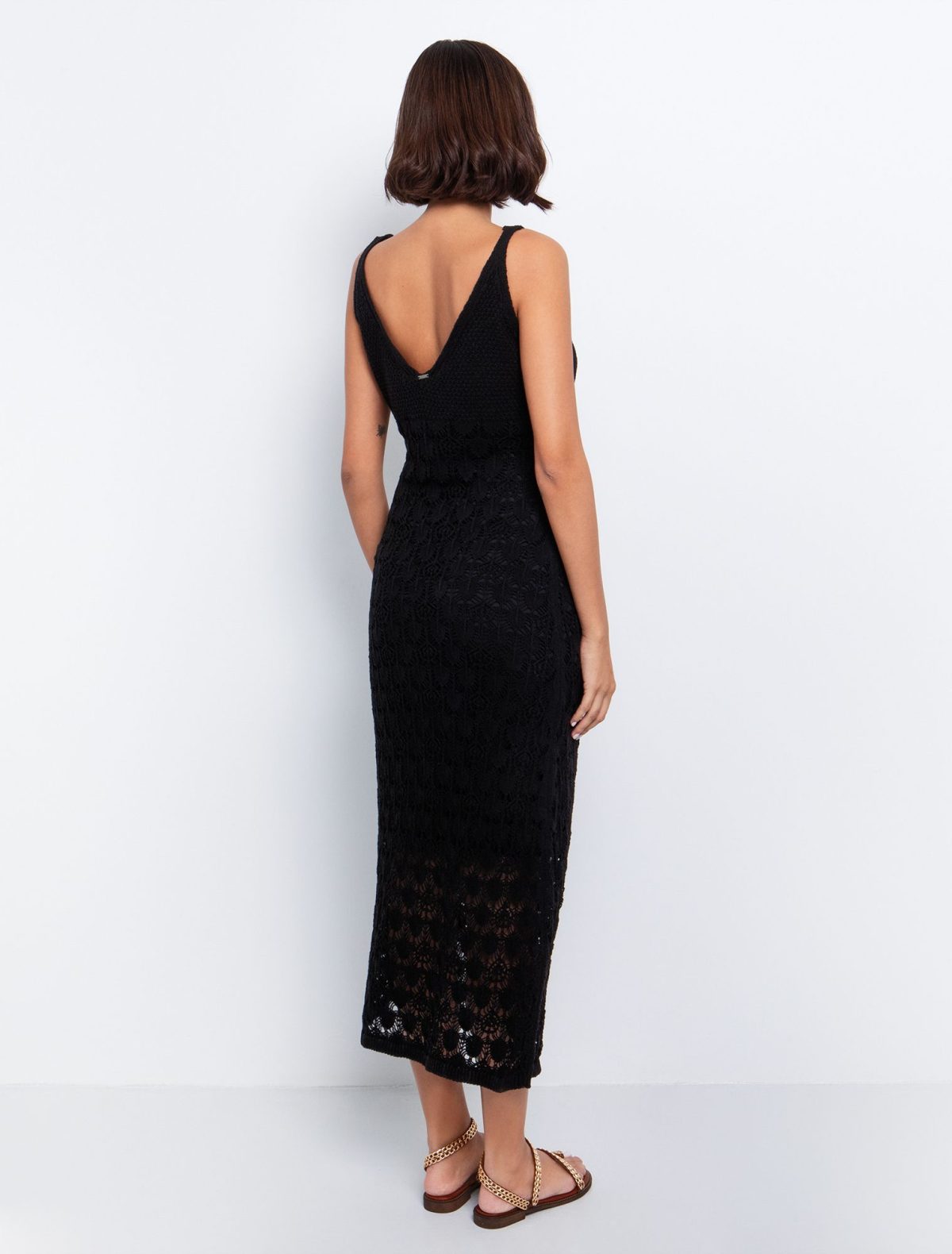Toi&Moi Crochet φόρεμα με λουλούδι 50-6557-125-Black/Μαύρο