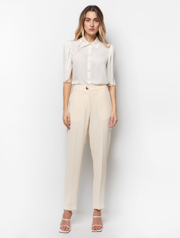 Toi&Moi Πουκάμισο με άνοιγμα στα μανίκια 30-5474-125-Cream/Κρέμ