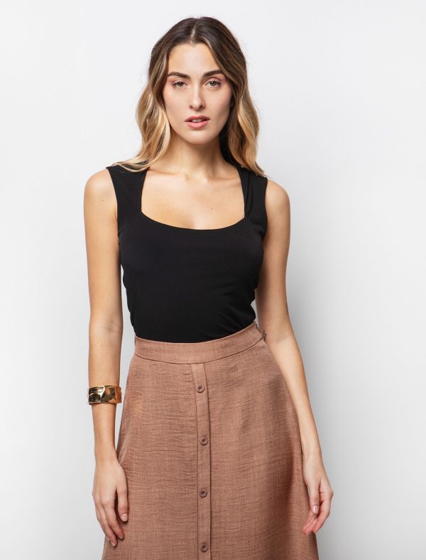 Toi&Moi Τοπ με τετράγωνη λαιμόκοψη 80-6427-125-Black/Μαύρο