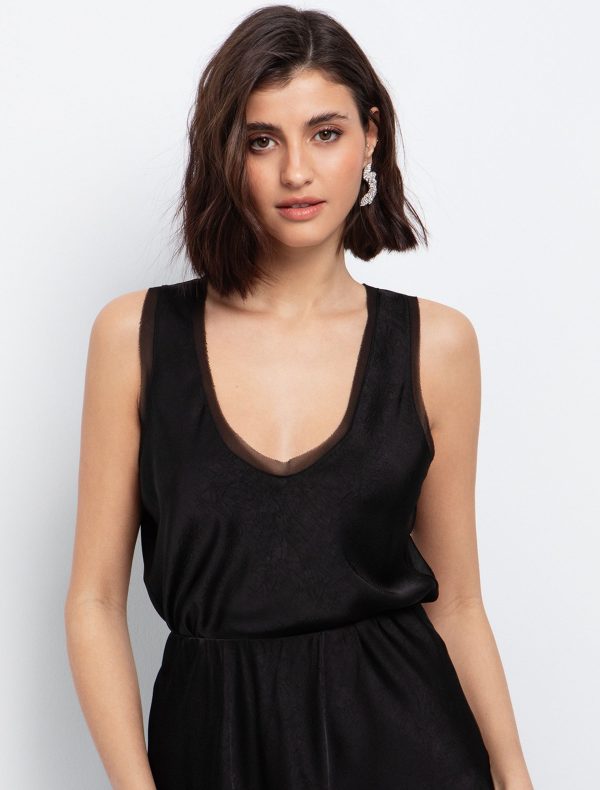 Toi&Moi Top με εφέ τσαλακωμένης όψη 30-5481-125-Black/Μαύρο