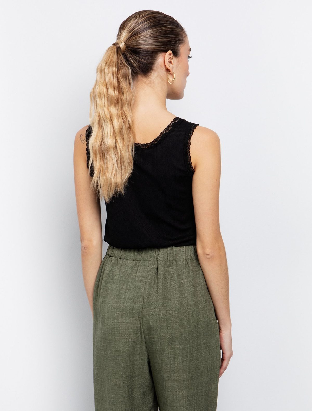 Toi&Moi Ριμπ τοπ με δαντέλα 80-6494-125-Black/Μαύρο