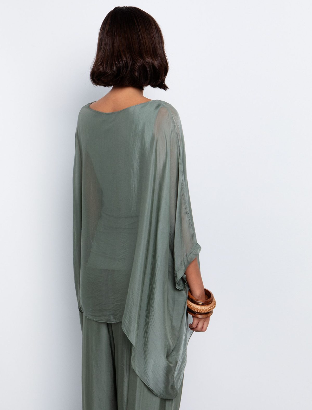 Toi&Moi Viscose silk μπλούζα ασύμμετρη 30-5558-125-Veraman/Βεραμάν