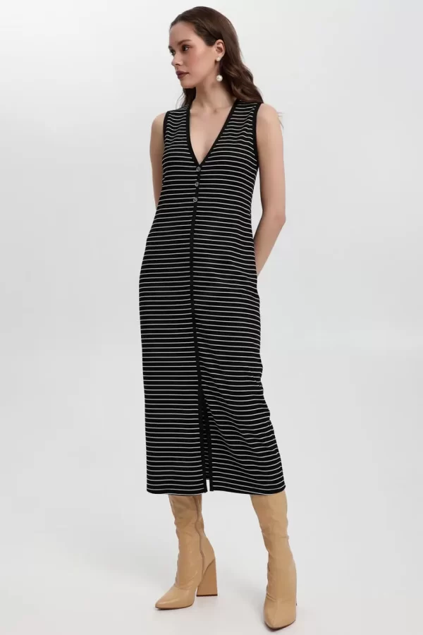 Bill Cost Φόρεμα midi 10-320587-0-Black/Μαύρο