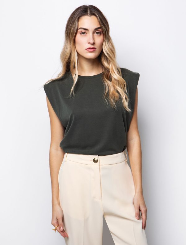 Toi&Moi Μπλούζα με μείγμα από modal 80-6438-125-Khaki/Χακί